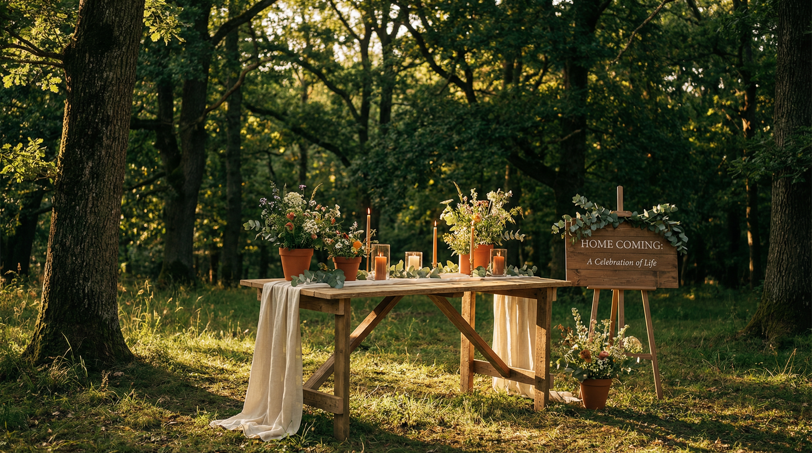 Peaceful forest clearing